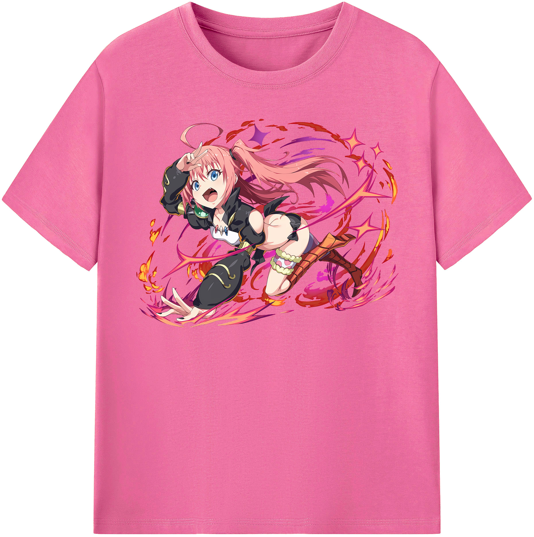 （画像用） 転スラ Regarding Reincarnated to Slime レディースカジュアルプリントTシャツ（綿100％）